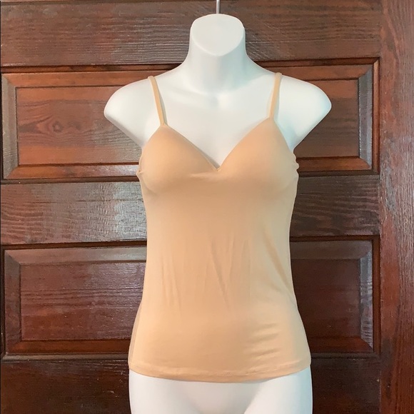 None Tops - Rude Built In Padded Bra Spaghetti Strap Top 👠